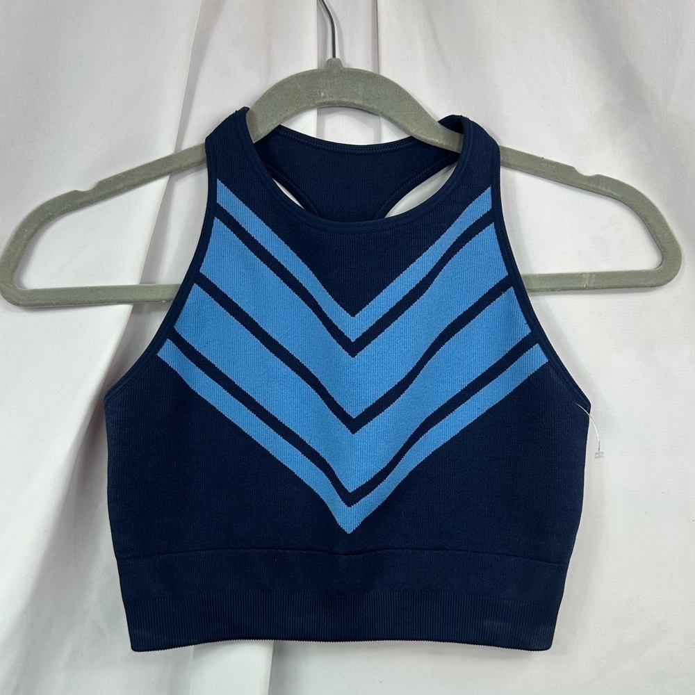 Spiritual gangster high neck jacquard sports bra size XS/S